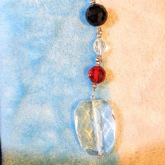 Glass Beaded Bag Charm - Picture 1 of 4
